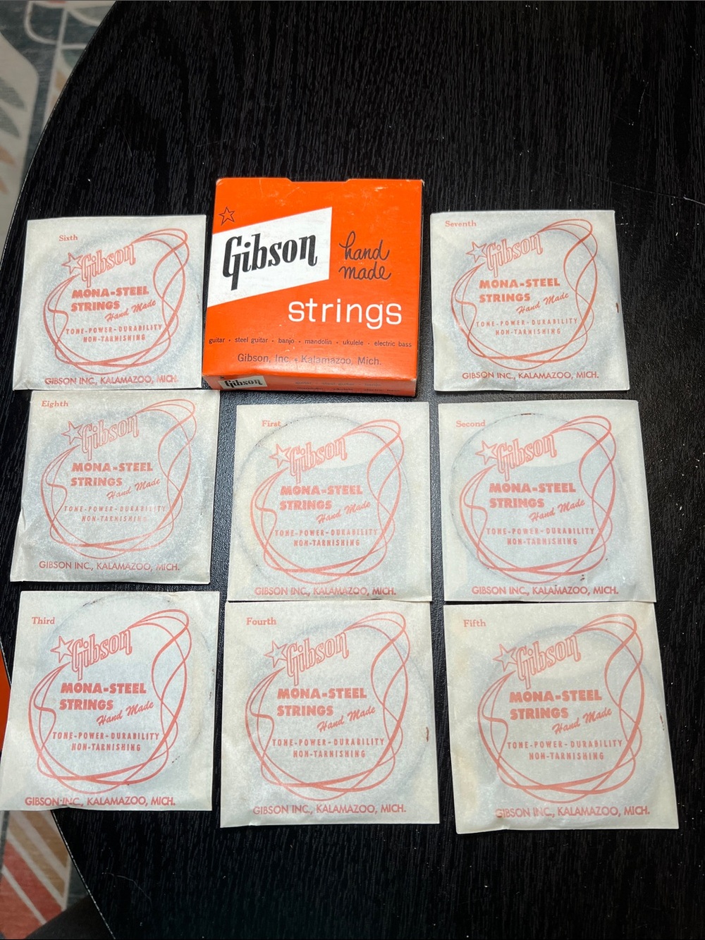 VTG 1950s Gibson Electraharp Set of 8 String Pack